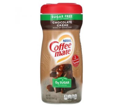 Coffee Mate, Powder Coffee Creamer, Sugar Free, Chocolate Creme, 10.2 oz (289.1 g)