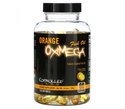 Controlled Labs, Orange OxiMega Fish Oil, Citrus, 120 Softgels