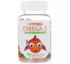 Coromega, омега-3, фруктові жувальні цукерки для дітей, 60 жувальних цукерок