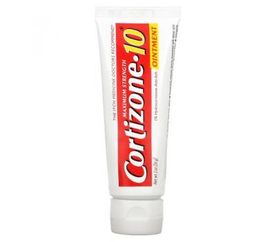 Cortizone 10, 1% Hydrocortisone Anti-Itch Ointment, Water Resistant, Maximum Strength, 2 oz (56 g)