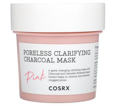 Cosrx, Poreless Clarifying Charcoal Mask, Pink, 3.88 oz (110 g)