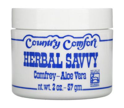 Country Comfort, Herbal Savvy, Comfrey-Aloe Vera, 2 oz (57 g)
