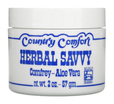 Country Comfort, Herbal Savvy, окопник и алоэ вера, 57 г (2 унции)
