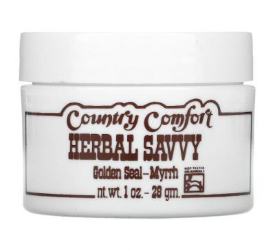 Country Comfort, Herbal Savvy, желтокорень и мирра, 28 г (1 унция)