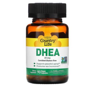 Country Life, DHEA, 25 mg, 90 Vegetarian Capsules