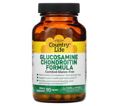 Country Life, Glucosamine Chondroitin Formula, 90 Capsules
