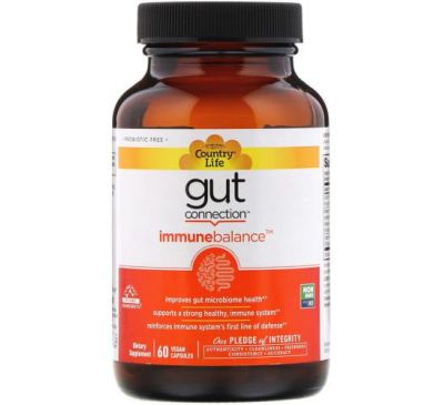 Country Life, Gut Connection, Immune Balance, 60 Vegan Capsules
