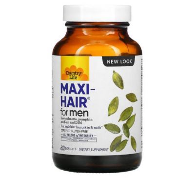 Country Life, Maxi-Hair для чоловіків, 60 капсул