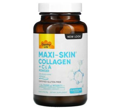 Country Life, Maxi-Skin Collagen + C & A Powder, 2.74 oz (78 g)