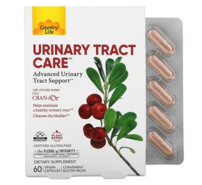 Country Life, Urinary Tract Care, Advanced Support, 60 Vegan Capsules