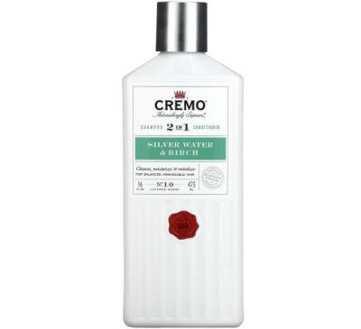 Cremo, 2 In 1 Shampoo & Conditioner, No. 10, Silver Water & Birch, 16 fl oz (473 ml)