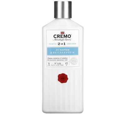 Cremo, 2 In 1 Shampoo & Conditioner,  No. 15, Junipers & Eucalyptus, 16 fl oz (473 ml)