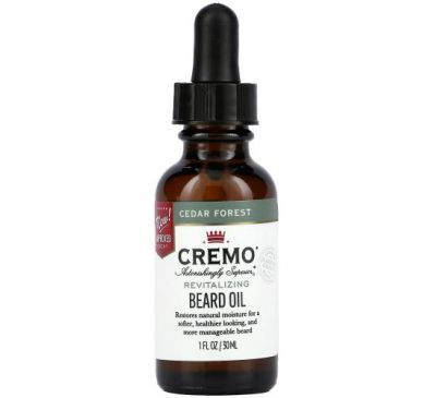 Cremo, Beard Oil, Cedar Forest, 1 fl oz (30 ml)