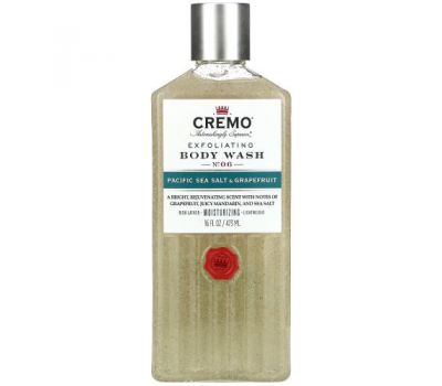 Cremo, Exfoliating Body Wash,  No. 06, Pacific Sea Salt & Grapefruit, 16 fl oz (473 ml)