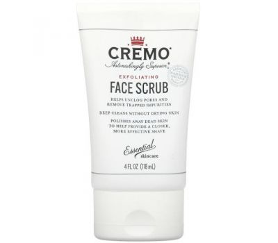 Cremo, Exfoliating Face Scrub, 4 fl oz (118 ml)