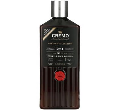 Cremo, Reserve Blend, 2 in 1 Shampoo & Conditioner, No. 13, Distillers Blend, 16 fl oz (473 ml)