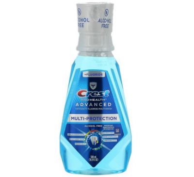 Crest, Pro Health Advanced, Multi-Protection Mouthwash, +Fluoride, Alcohol Free, 16.9 fl oz (500 ml)