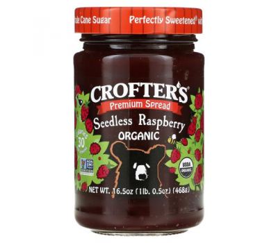Crofter's Organic, Organic Premium Spread, Seedless Raspberry, 16.5 oz (468 g)