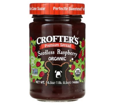 Crofter's Organic, Organic Premium Spread, Seedless Raspberry, 16.5 oz (468 g)