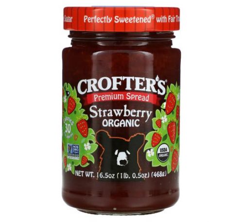 Crofter's Organic, Organic Premium Spread, Strawberry, 16.5 oz (468 g)