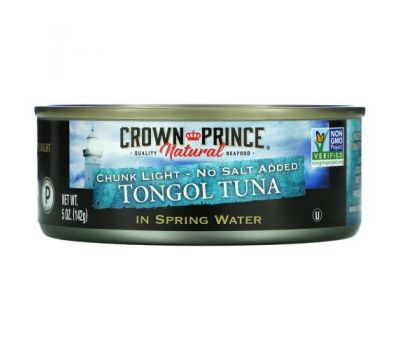 Crown Prince Natural, австралийский тунец, диетический, без добавления соли, в родниковой воде, 142 г (5 унций)
