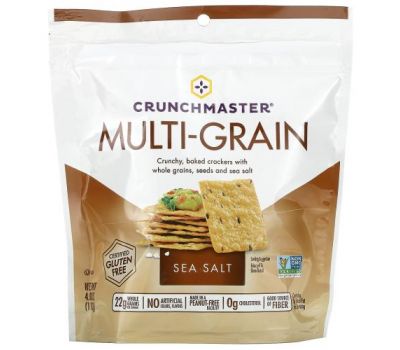 Crunchmaster, Multi-Grain Crackers, Sea Salt, 4 oz (113 g)