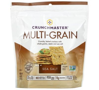 Crunchmaster, Multi-Grain Crackers, Sea Salt, 4 oz (113 g)