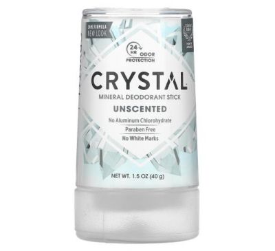 Crystal Body Deodorant, мінеральний дезодорант-стік, без запаху, 40 г (1,5 унції)