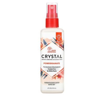 Crystal Body Deodorant, мінеральний спрей-дезодорант, гранат, 118 мл (4 рідк. унції)