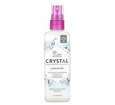 Crystal Body Deodorant, мініральний спрей-дезодорант, без запаху, 118 мл (4 рідк. унції)