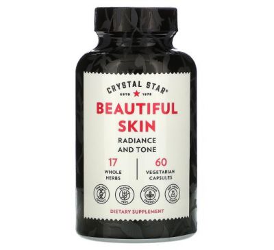 Crystal Star, Beautiful Skin, 60 Vegetarian Capsules