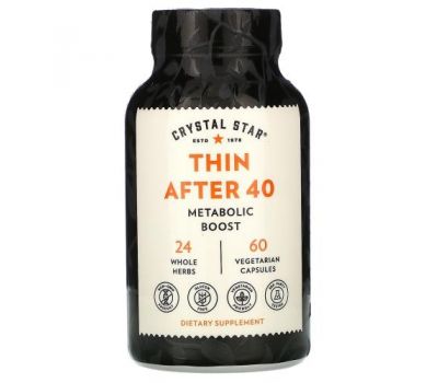 Crystal Star, Thin After 40, 60 Vegetarian Capsules