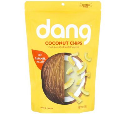 Dang, кокосові чіпси, морська сіль і карамель, 90 г (3,17 унції)