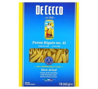 De Cecco, Penne Rigate No. 41, 1 lb (453 g)