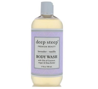 Deep Steep, Body Wash, Lavender - Vanilla, 17 fl oz (503 ml)