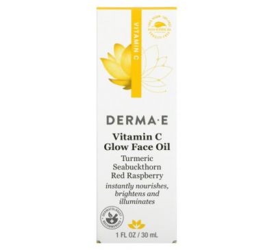 Derma E, Vitamin C Glow Face Oil, 1 fl oz (30 ml)