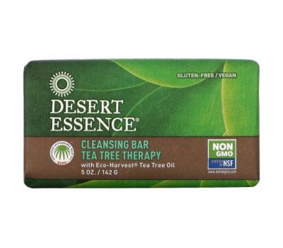 Desert Essence, Cleansing Bar Tea Tree Therapy, 5 oz (142 g)