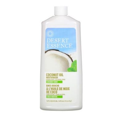 Desert Essence, Coconut Oil Mouthwash, Coconut Mint, 16 fl oz (473 ml)