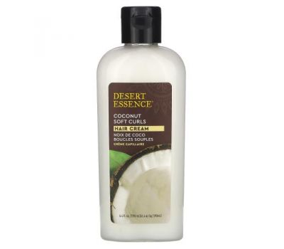 Desert Essence, Soft Curls, крем для волосся з кокосом, 190 мл (6,4 рідк. унції)