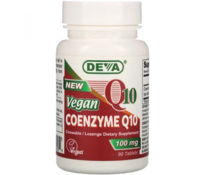 Deva, Vegan, Coenzyme Q10, 100 mg, 90 Tablets