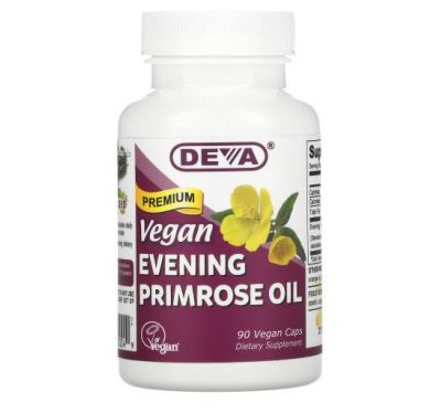 Deva, Vegan, Premium Evening Primrose Oil, 90 Vegan Caps
