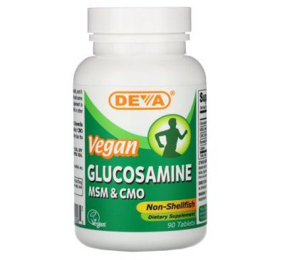 Deva, Vegan Glucosamine MSM & CMO, 90 Tablets