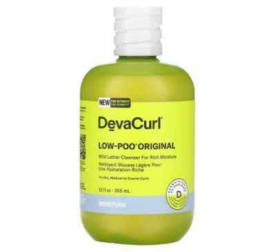 DevaCurl, Low-Poo Original, Mild Lather Cleanser For Rich Moisture, For Dry, Medium to Coarse Curls, 12 fl oz (355 ml)