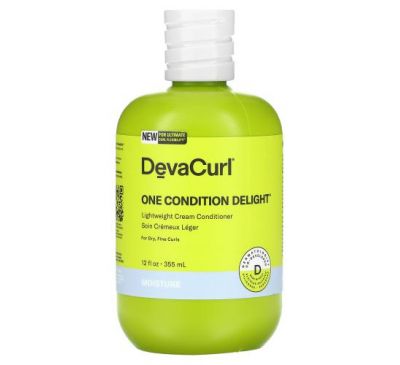 DevaCurl, One Condition Delight, Lightweight Cream Conditioner, For Dry, Fine Curls, 12 fl oz (355 ml)