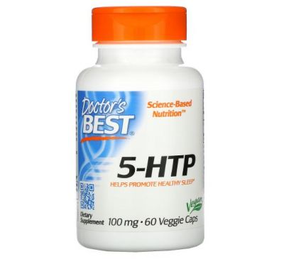 Doctor's Best, 5-HTP (5-гідрокситриптофан), 100 mg, 60 вегетаріанських капсул