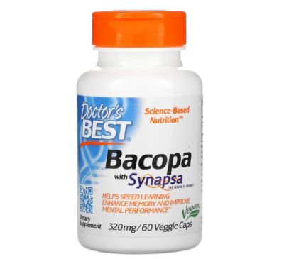 Doctor's Best, Bacopa with Synapsa, 320 mg, 60 Veggie Caps