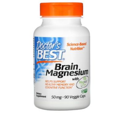 Doctor's Best, Brain Magnesium with Magtein, 50 mg, 90 Veggie Caps