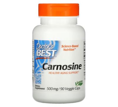 Doctor's Best, Carnosine, 500 mg, 90 Veggie Caps