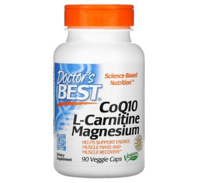 Doctor's Best, CoQ10 L-Carnitine Magnesium, 90 Veggie Caps