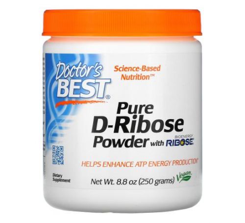 Doctor's Best, Pure D-Ribose Powder with BioEnergy Ribose, 8.8 oz (250 g)